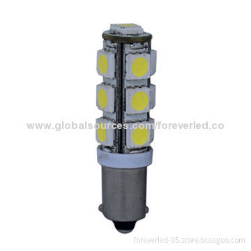 BA9S Car 13pcs 5050 SMD LED Signal Sidemaker Instrument Bulbs, White, Wide Voltage of DC 12V
